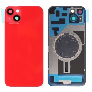 TYLNY Panel Szkło Mocowania do Apple iPhone 14 Plus Red + Magnesy MagSafe