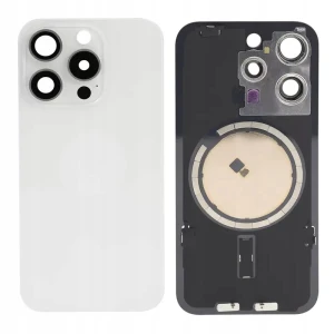 TYLNY Panel Szkło Tył Ramka Dla Apple iPhone 15 Pro White + Magnesy MagSafe