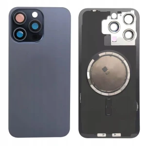 TYLNY Panel Szkło Szyba do Apple iPhone 15 Pro Max Blue + Magnesy MagSafe