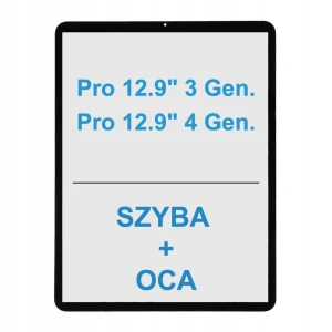 SZYBA + OCA Ekran Wyświetlacz Szkło Dla Apple iPad Pro 12,9" 3/4 Gen. 18-20