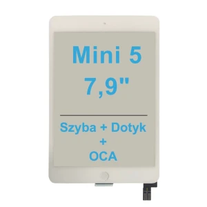 SZYBA + OCA do wyświetlacza LCD Do Apple iPad mini 5 gen White A2133 A2124