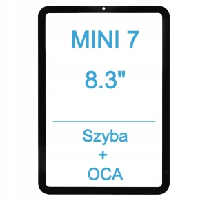 SZYBA + OCA Szybka do wyświetlacza LCD Do Apple iPad Mini 7 8,3" Black