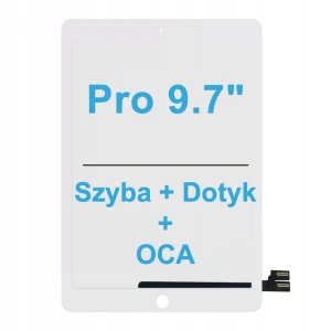 DOTYK + OCA Szybka Digitizer OCA Z Dotykiem Szybki Do iPad Pro 9.7 White