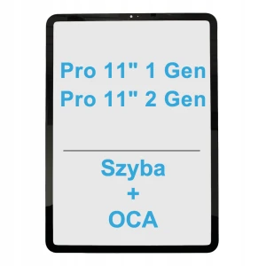 SZYBA + OCA do wyświetlacza LCD Do Apple iPad Pro 11" 1 2 Gen Szybka Black