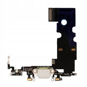 DOCK TAŚMA Złącze Mikrofon Złącza Taśmy Mikrofony Dla Apple iPhone 8 Silver